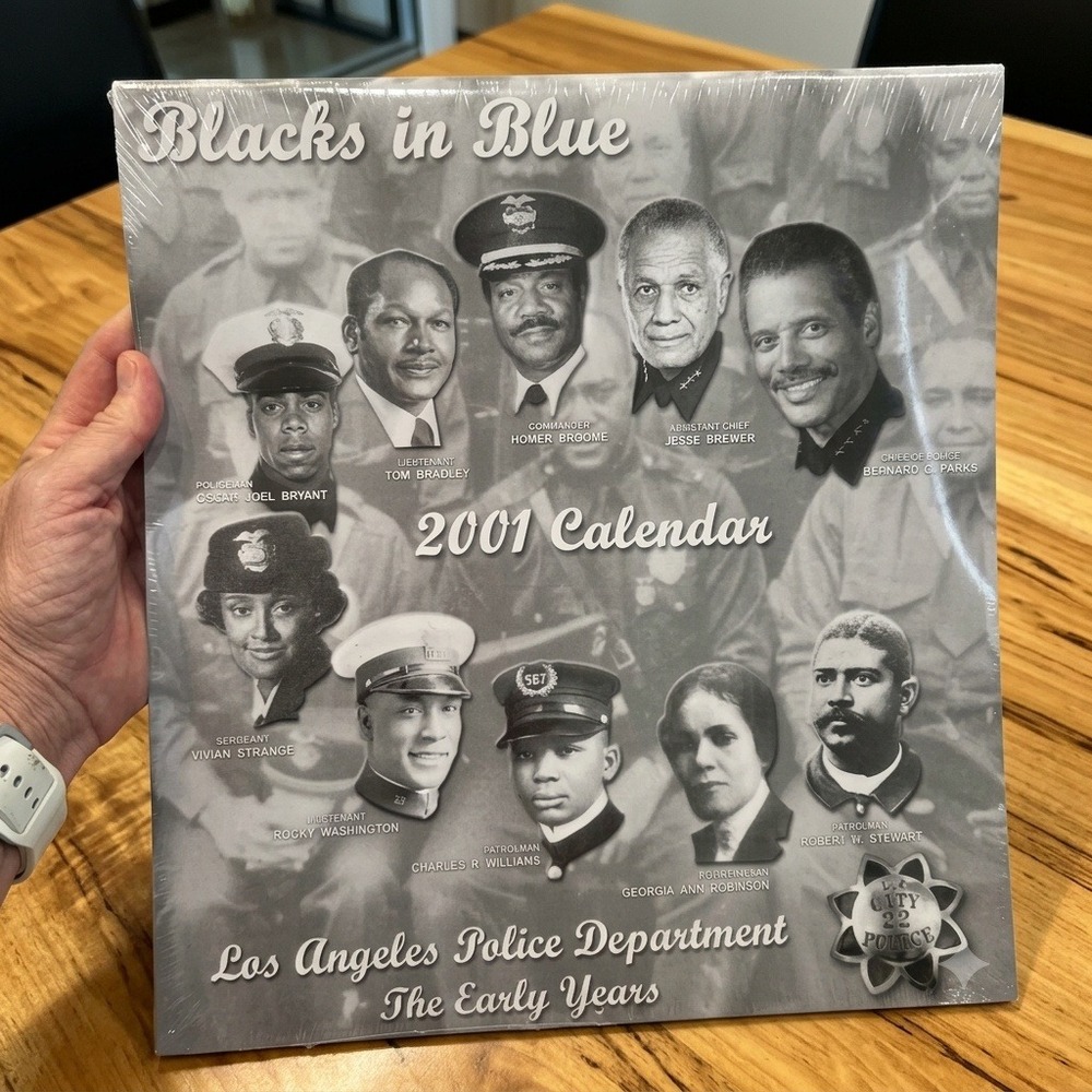 VTG Blacks in Blue 2001 Calendar LAPD The Early Years Black History Police